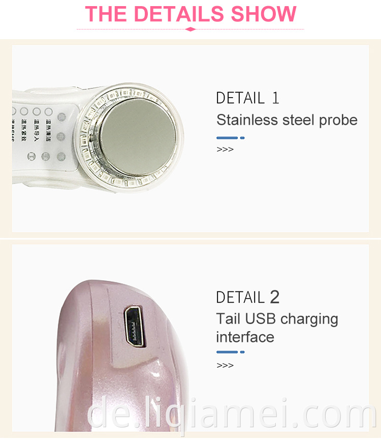 Ionic LED Photon Sonic Anti-Aging-Ultraschalltherapie Schönheitsgerät